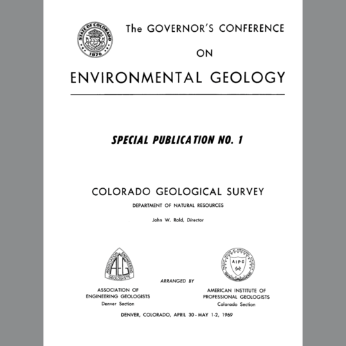 SP-01 The Governor’s First Conference on Environmental Geology: Proceedings, 1969