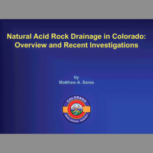 WAT-2005-02 Natural Acid Rock Drainage in Colorado: Overview and Recent Investigations